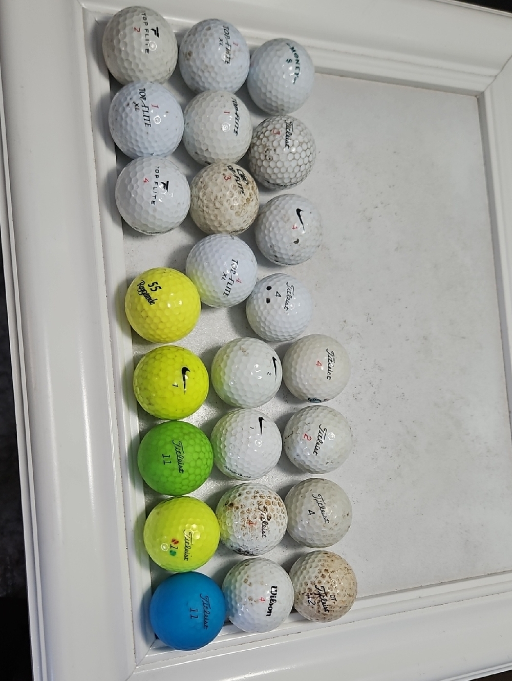 Lot Of 24 Used Golf Balls - Visibility, Titleist, Top Flite, Nike
